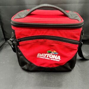Daytona International Speedway Insulated‎ Lunch Box Cooler Bag Travel Size Red
